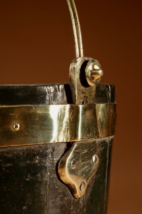 COOPERED BRASS BOUND BUCKET DUTCH 19TH CENTURY - ADDITIONAL PHOTO 6