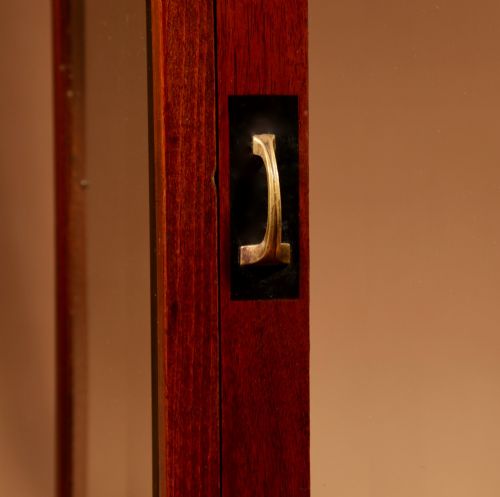 ART NOUVEAU JUGENDSTIL VERY RARE AND BEAUTIFUL MAHOGANY DISPLAY PEDESTAL CABINET - ADDITIONAL PHOTO 6