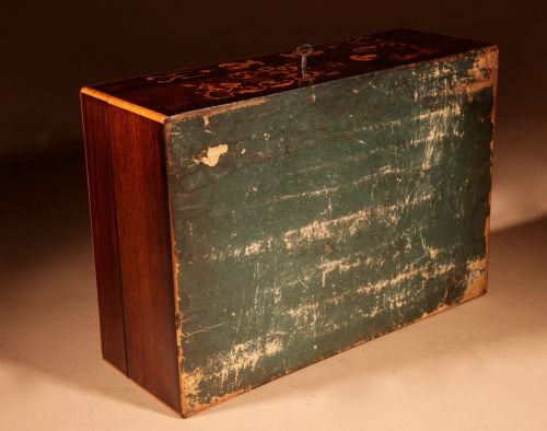 BEAUTIFUL ROSEWOOD MARQUETRY INLAID BOX - ADDITIONAL PHOTO 6