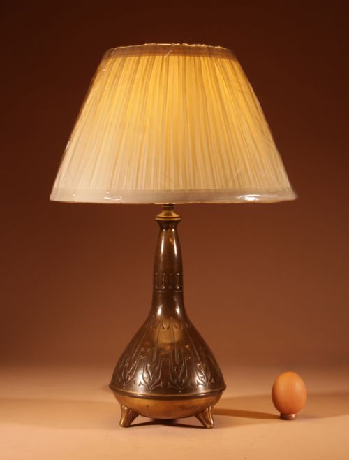AMSTERDAM SCHOOL VERY STYLISH BRASS ORIGINAL TABLE LAMP