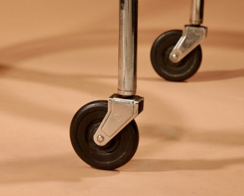 ORIGINAL 1930S ART DECO CHROME AND MIRROR MODERNIST COCKTAIL TROLLEY - ADDITIONAL PHOTO 4