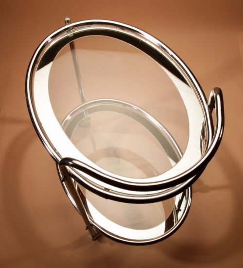 ORIGINAL 1930S ART DECO CHROME AND MIRROR MODERNIST COCKTAIL TROLLEY - ADDITIONAL PHOTO 7