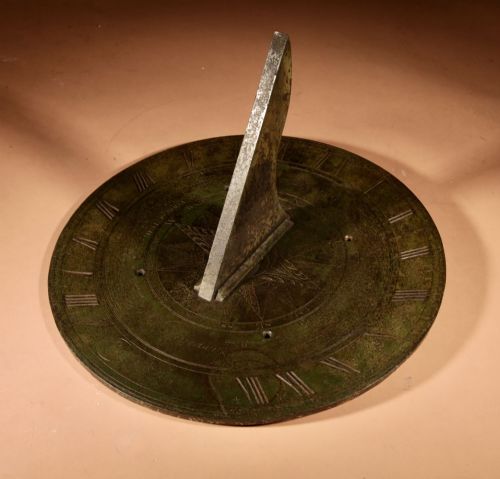 UNUSUAL LARGE SCOTTISH BRONZE SUNDIAL CIRCA 1800 - ADDITIONAL PHOTO 1