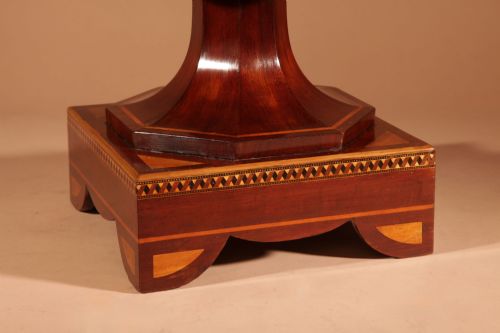 EXCEPTIONAL AND BEAUTIFUL IMPRESSIVE MAHOGANY INLAID TEA STOVE PEAT BUCKET KNITTING BASKET JARDINIERE - ADDITIONAL PHOTO 4