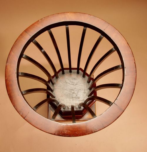 EXCEPTIONAL AND BEAUTIFUL IMPRESSIVE MAHOGANY INLAID TEA STOVE PEAT BUCKET KNITTING BASKET JARDINIERE - ADDITIONAL PHOTO 13