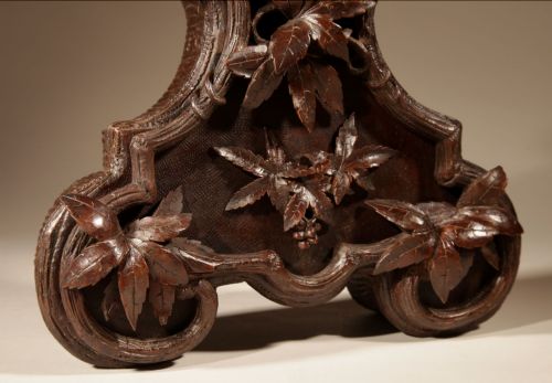 INTERESTING BLACK FOREST WALNUT MANTEL CLOCK IN THE FRENCH ROCOCO STYLE GERMANSWISS CIRCA 1850 - ADDITIONAL PHOTO 8