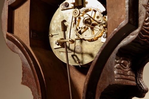 INTERESTING BLACK FOREST WALNUT MANTEL CLOCK IN THE FRENCH ROCOCO STYLE GERMANSWISS CIRCA 1850 - ADDITIONAL PHOTO 19