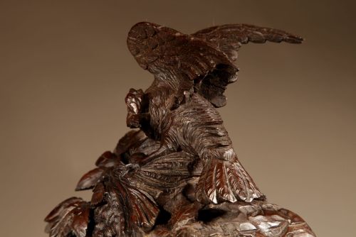 INTERESTING BLACK FOREST WALNUT MANTEL CLOCK IN THE FRENCH ROCOCO STYLE GERMANSWISS CIRCA 1850 - ADDITIONAL PHOTO 20