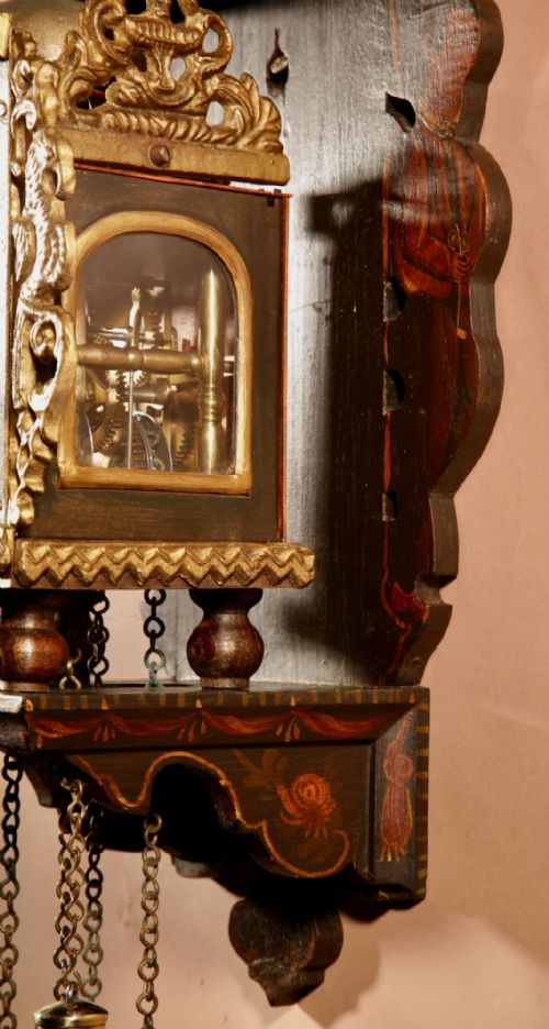 SMALL DUTCH FRISIAN STOELKLOK SCHIPPERTJE WALL CLOCK CIRCA 194060 - ADDITIONAL PHOTO 2