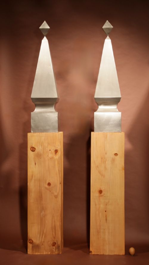 IMPRESSIVE LARGE PAIR ART DECO OBELISKS - ADDITIONAL PHOTO 1