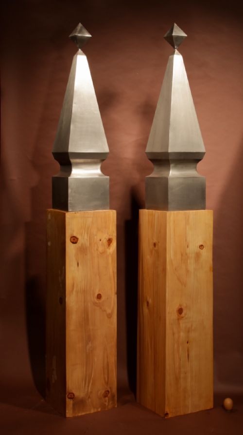 IMPRESSIVE LARGE PAIR ART DECO OBELISKS - ADDITIONAL PHOTO 6