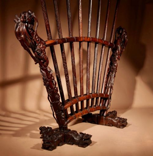 A MAGNIFICENT CHINESE CEREMONIAL POLESHALBERDS STAND CHINA CIRCA 1850 - ADDITIONAL PHOTO 10