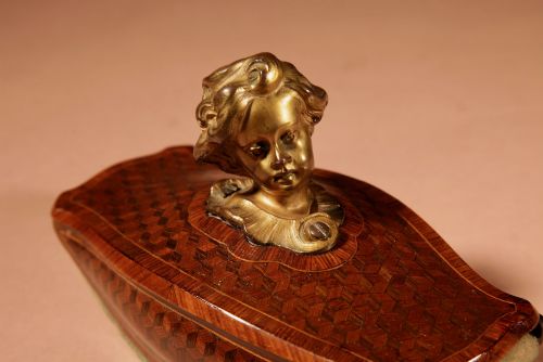 MAGNIFICENT AND RARE BEAUTIFUL FRENCH DESK BLOTTER 19TH CENTURY - ADDITIONAL PHOTO 10
