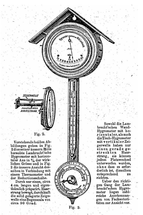 A RARE AND INTERESTING WEATHER STATION KLINKERFUES PATENT HAIR HYGROMETER MADE BY WILH LAMBRECHT GTTINGEN GERMANY CIRCA 1890 - ADDITIONAL PHOTO 11