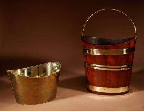 A FINE QUALITY MAHOGANY BRASS BOUND BOAT SCHUITJE SHAPED PEAT BUCKET TEA STOVE JARDINIRE - ADDITIONAL PHOTO 5