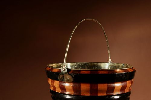 A DUTCH COOPERED TEA STOVE BUCKET PEAT BUCKET JARDINIRE - ADDITIONAL PHOTO 3