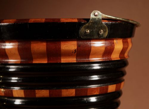 A DUTCH COOPERED TEA STOVE BUCKET PEAT BUCKET JARDINIRE - ADDITIONAL PHOTO 8