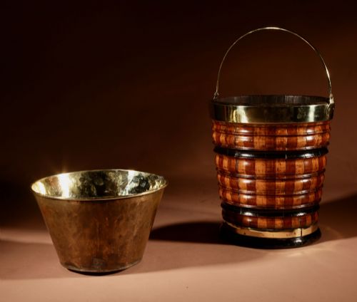 A VERY DECORATIVE ORIGINAL COOPERED PEAT TEA BUCKET JARDINIRE TEA STOVE - ADDITIONAL PHOTO 5