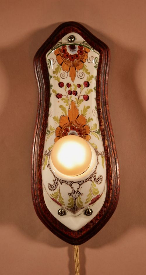 A RARE DUTCH DELFT ART NOUVEAU ART DECO PLATEEL CERAMIC COLOURED NIGHT LIGHT DELFTGOUDA CIRCI 190020 - ADDITIONAL PHOTO 3