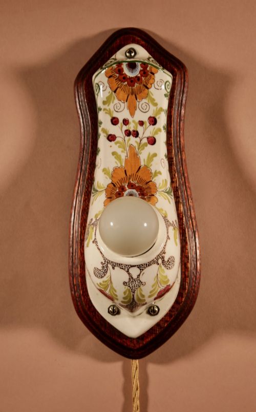 A RARE DUTCH DELFT ART NOUVEAU ART DECO PLATEEL CERAMIC COLOURED NIGHT LIGHT DELFTGOUDA CIRCI 190020 - ADDITIONAL PHOTO 4