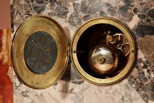 IMPRESSIVE MARBLE ART DECO CLOCK GARNITURE FRENCH CIRCA 1900 - ADDITIONAL PHOTO 6