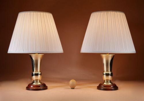 A Pair of Elegant Brass Table Lamps Circa 1900-20