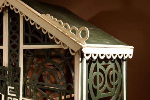 A Very Decorative Fretwork Table/Wall Hanging Birdcage Dated 1914. View X
