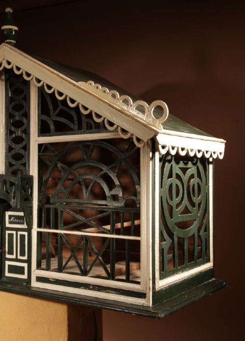 A Very Decorative Fretwork Table/Wall Hanging Birdcage Dated 1914. View XI