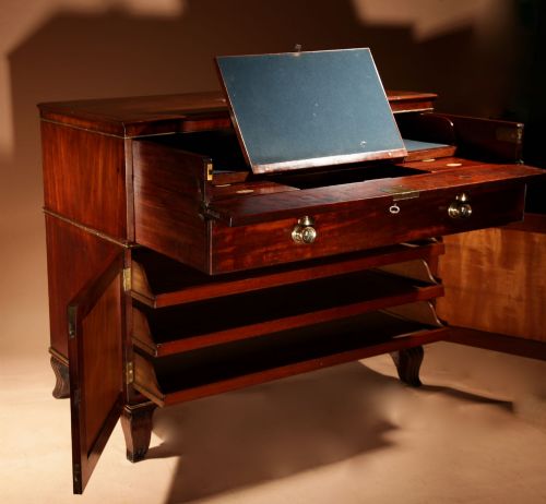 A Rare Scottish Regency Mahogany Library Secretaire.