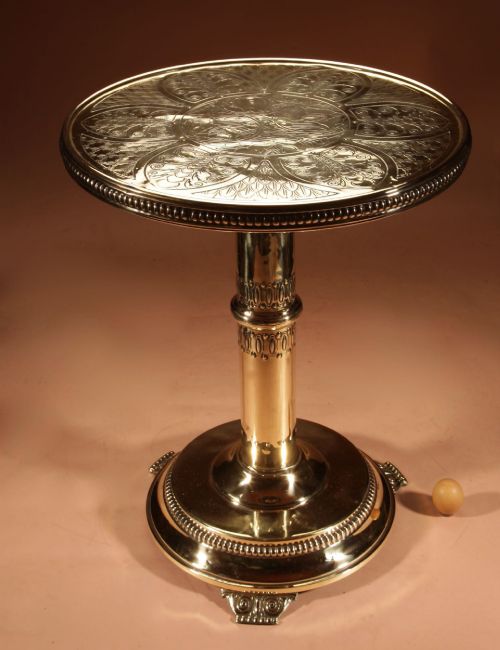 Brass Coffee/wine Table Dutch Art Nouveau.
