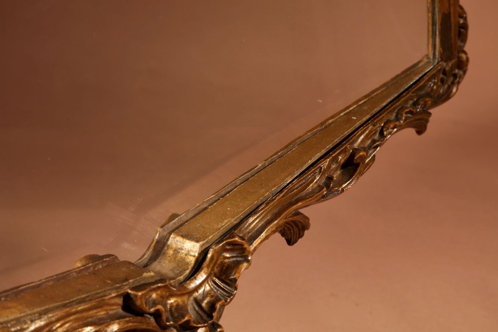 A fan-shaped glazed display case on an ornate Rococo style gilt metal pedestal base decorated with acanthus leaf scrollwork. View XIV