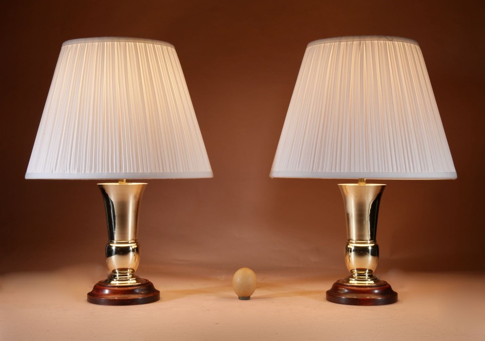 A Pair Of Elegant Brass Table Lamps circa 1900-20