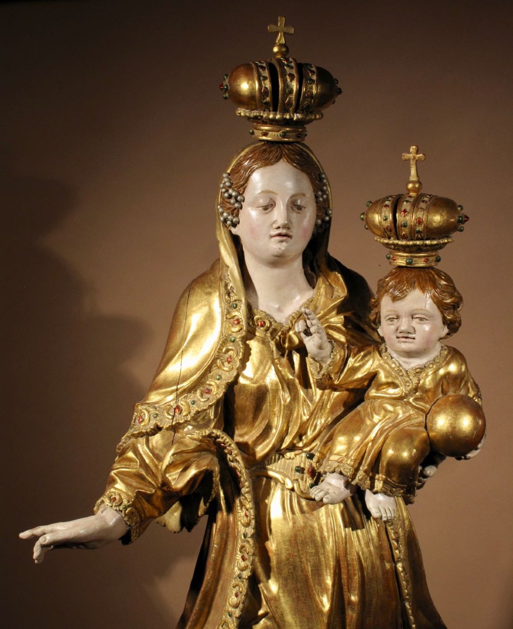 A finely carved and original gilded Sculpture of Madonna and child, circa 1760 View II