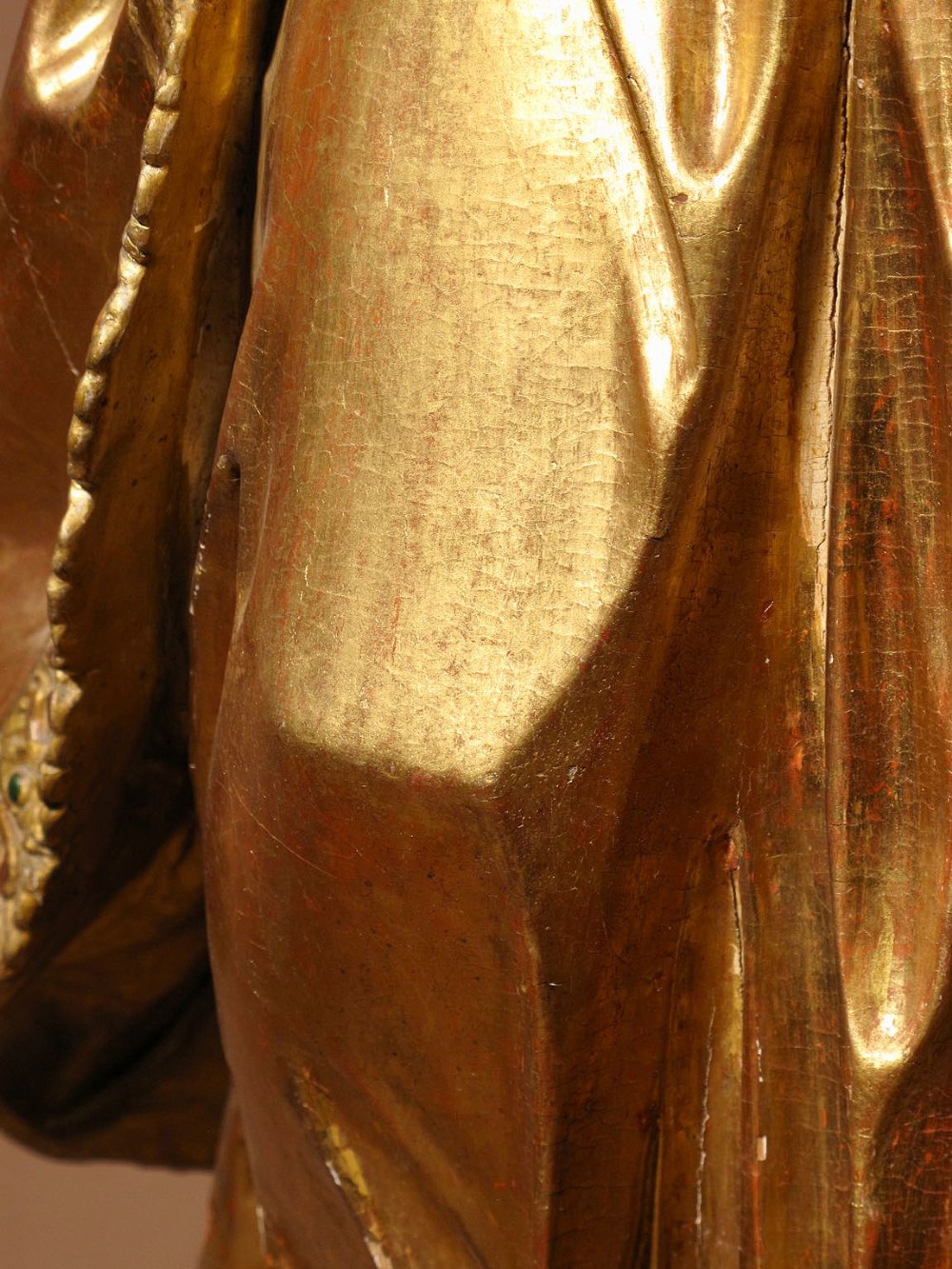 A finely carved and original gilded Sculpture of Madonna and child, circa 1760 View X