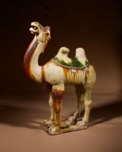 AN ORIGINAL BEAUTIFUL SANCAI GLAZED TANG CAMEL