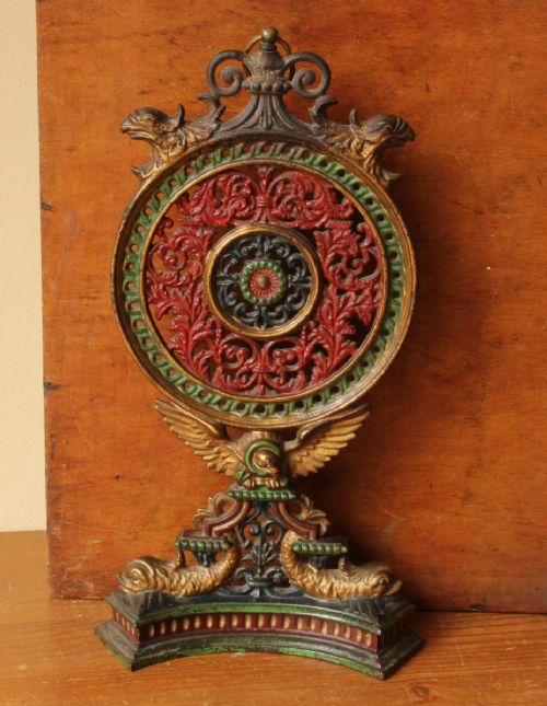 Cast Iron Doorstop. Victorian Dolphin Eagle Snake Door Stop Porter