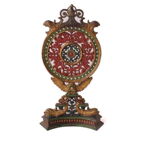 fig 1. Cast Iron Doorstop. Victorian Dolphin Eagle Snake Door Stop Porter