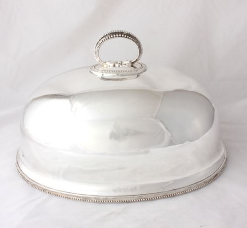 Silver Plate Meat Turkey Dome Food Cover. 19thc Henry Wilkinson Co. C1850.
