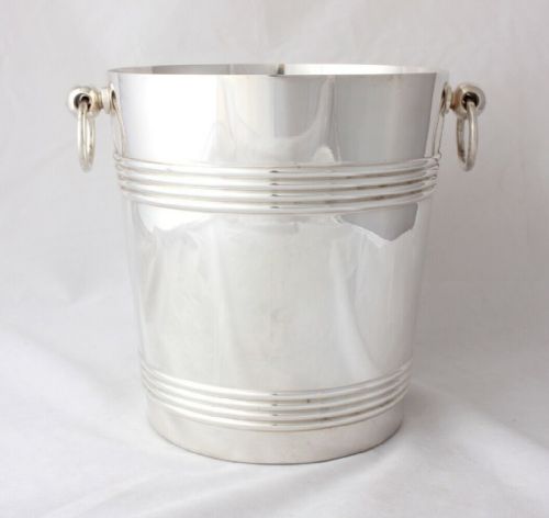 Christofle Gallia Silver Plate Champagne Cooler. French Ice Wine Bucket.