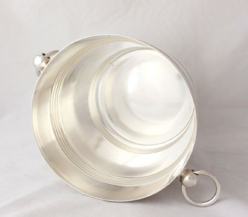 fig 1. Christofle Gallia Silver Plate Champagne Cooler. French Ice Wine Bucket.