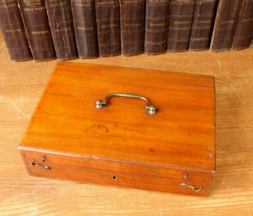 fig 1. Antique French Artist Box Bourgeois Emerald Green Oil Paint Brushes Pallet c1890