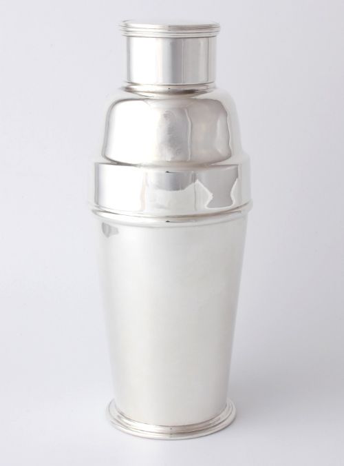 1920'S Art Deco Elkington & Co Silver Plate Cocktail Shaker Mixer