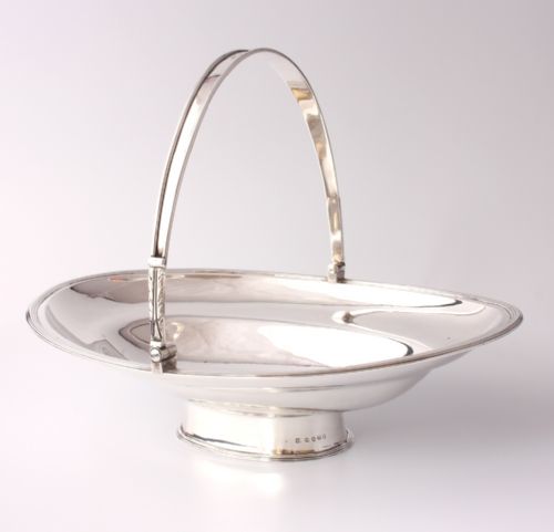 Georgian Silver Cake Basket with Griffin Crest. 1810