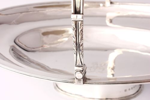 fig 2. Georgian Silver Cake Basket With Griffin Crest. 1810