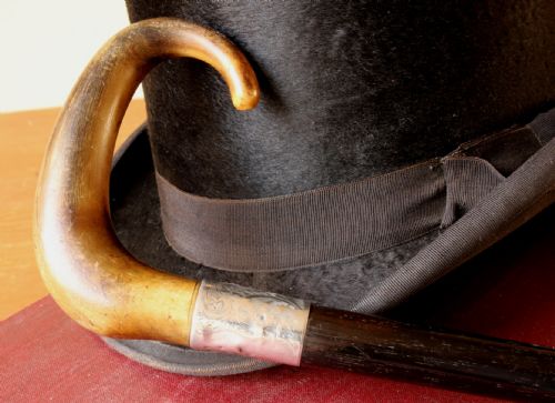 fig 1. Horn, Silver & Ebony Jonathan Howell Walking Stick