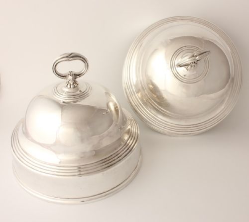 Christofle French Silver Plate Meat Food Cover Domes