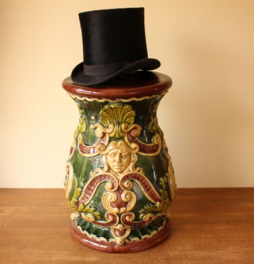 fig 1. Doulton Lambeth Majolica Garden Seat.