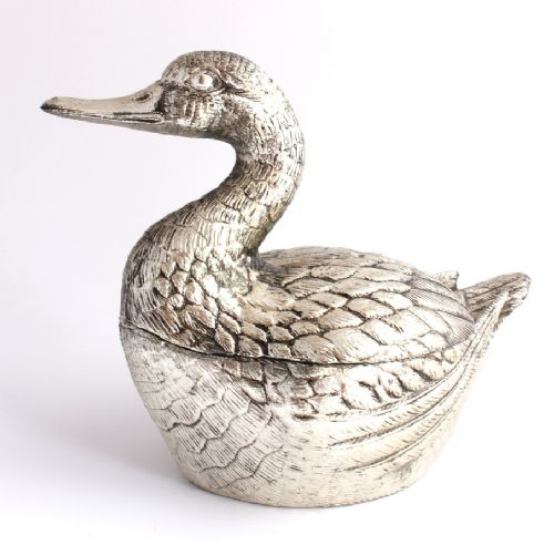 Silver Plate Duck Ice Bucket by Mauro Manetti.