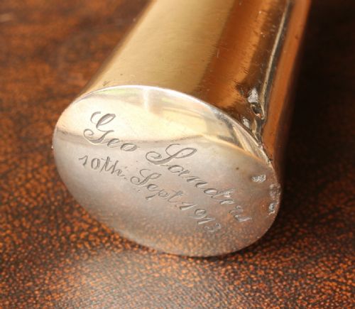 fig 1. 800 German Silver Walking Stick Cane. Hugo Bohm 1913.