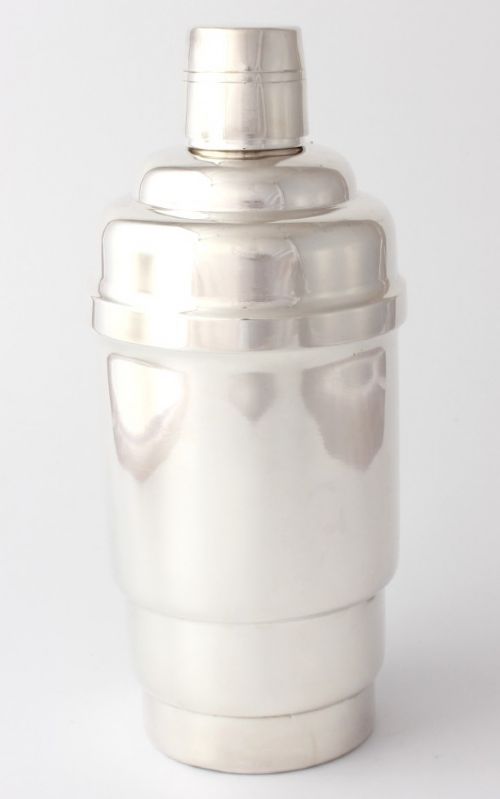 Art Deco Silver Plate Stepped Cocktail Shaker. C1930.